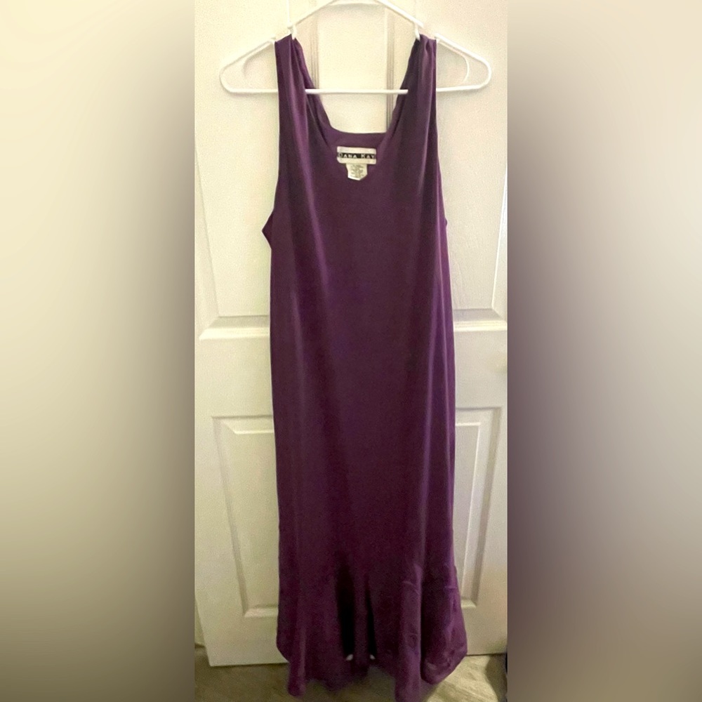 purple long dress